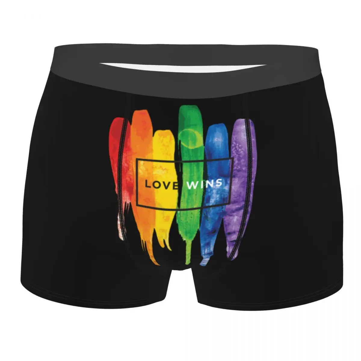

Мужское нижнее белье на заказ Cool Love Wins Rainbow ЛГБТ, мужские трусы-боксеры для геев и лесбиянок, мягкие шорты, трусы