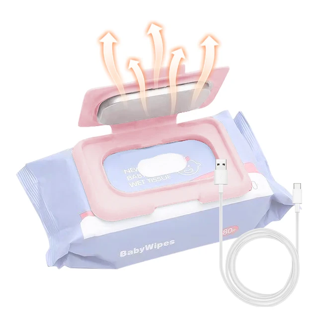 Podgrzewacz do chusteczek dla dzieci Przenośny podgrzewacz do chusteczek nawilżanych dla dzieci Zasilany przez USB Idealny do podróżowania Przenośny podgrzewacz do chusteczek dla dzieci