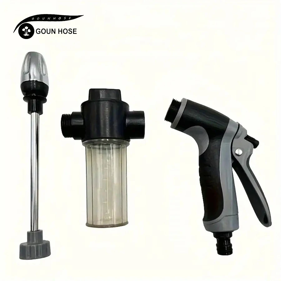 ارتفاع ضغط غسيل السيارات مدفع المياه أدوات غسيل السيارات المنزلية تمديد معدني قضيب المطاط طلاء اليد حديقة الري #5