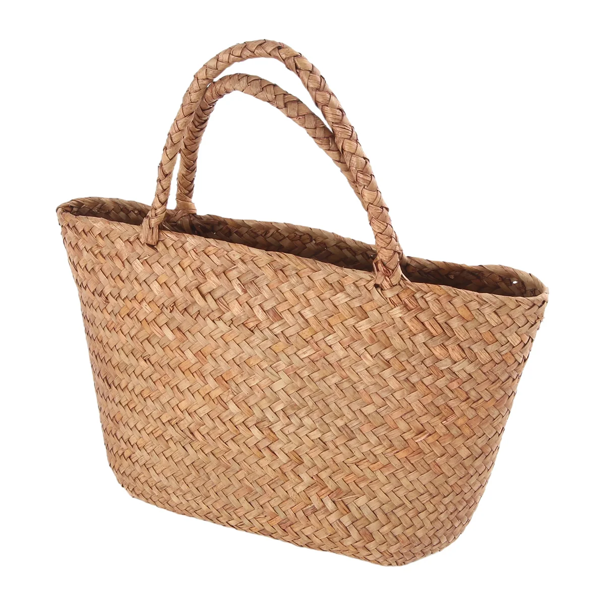 Borsa di paglia casual durevole Borse tote in vimini naturale Borsa intrecciata da donna per mini borse in rattan intrecciato fatte a mano da giardino