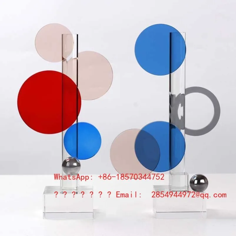

Modern Geometric Crystal Glass Ornament Room Living Room Soft Decoration Bedroom TV Cabinet