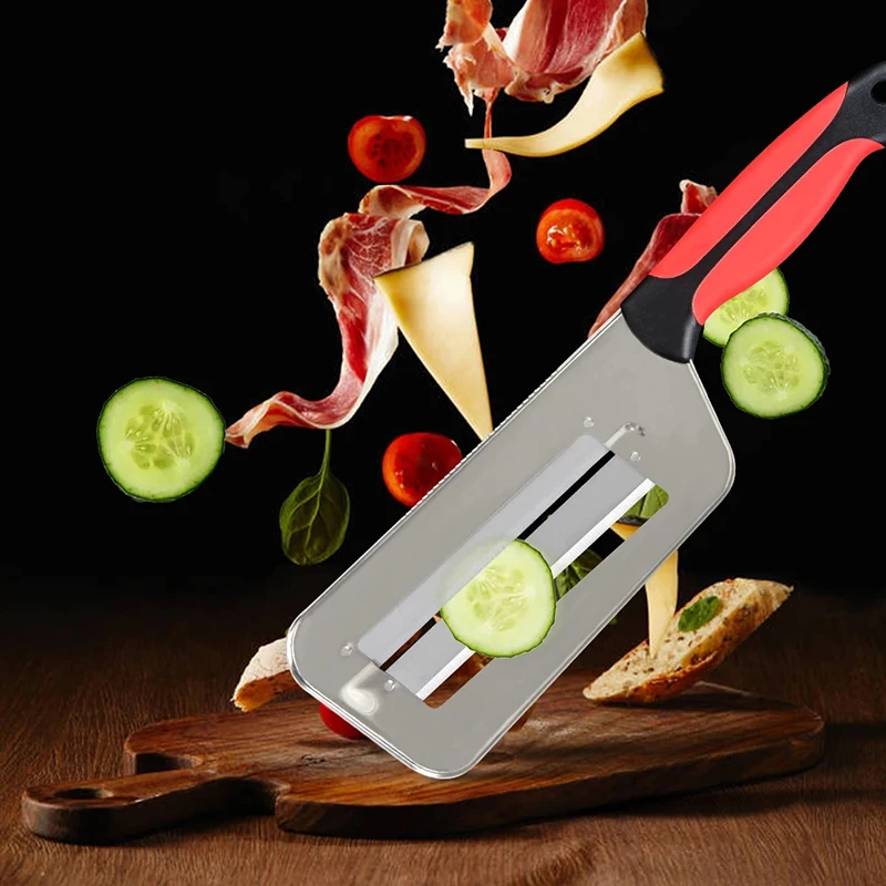 

Vegetable Slicer Stainless Onion Knife Double Slicer Blade Cabbage Slicer Vegetable Cutter Kitchen Knife Fish Scale Clean Knife