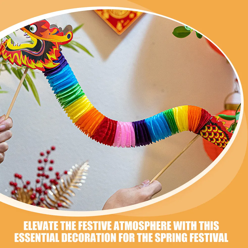 

2 шт. бумажные драконы-украшения для вечеринки в честь Китайского Нового года, уникальные 3D-фотореквизиты в виде дракона, декор для Весеннего фестиваля