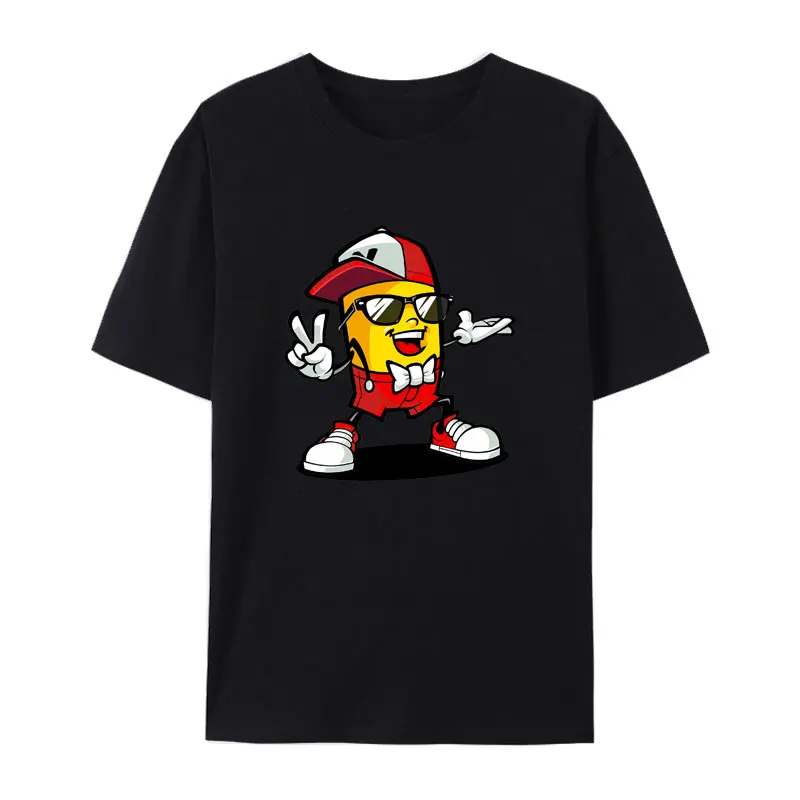 Funny Gas Cylinder Cartoon Cotton T Shirt Men Women Hip Hop Popular Hipster Streetwear Creative Punk Aesthetics Cool Camisetas