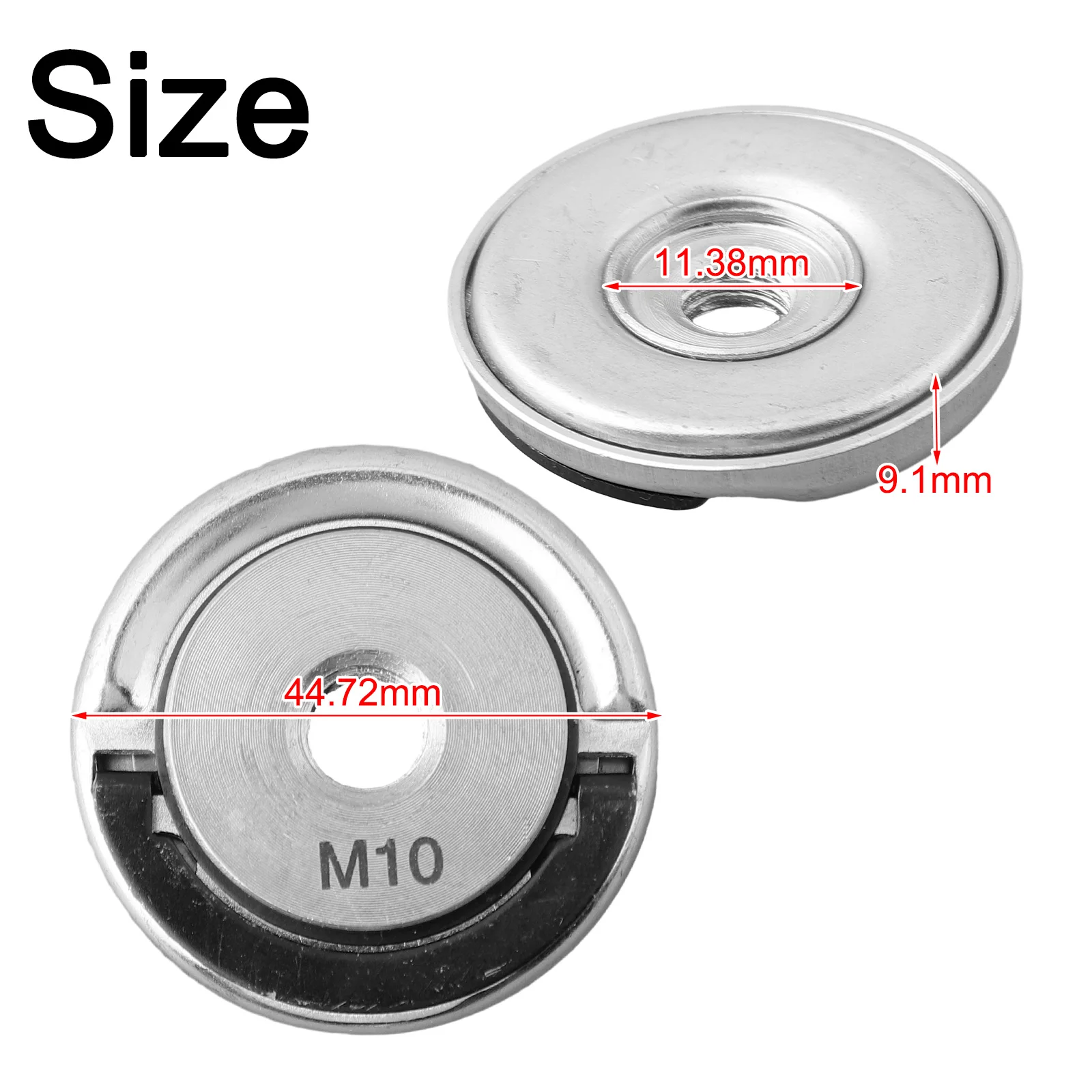 1pc Pressing Plate M10 Quick Release Self-Locking Grinder Pressing Plate Flange Nut Power Chuck Power Tools Replacement Parts