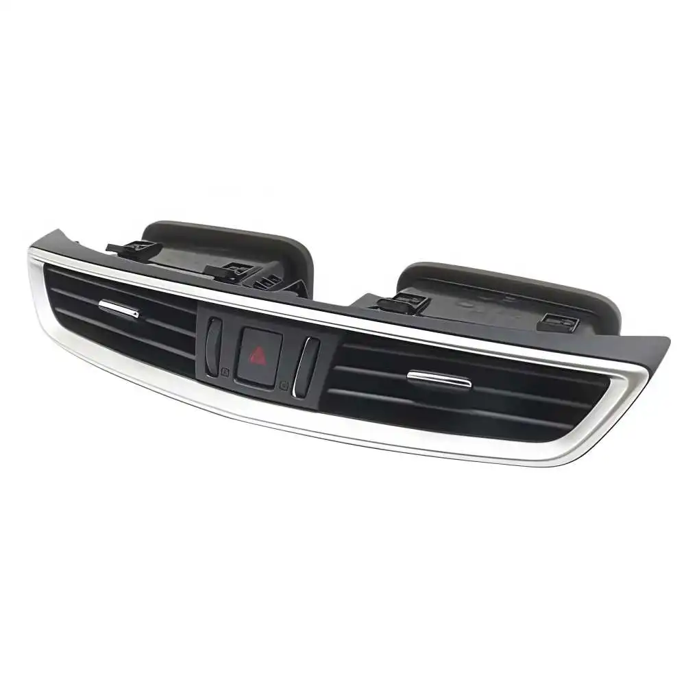 Front Center Console Air Vent Grille for Nissan Qashqai J11 Rogue 2020-2023 Part No 68750-4EA0B ABS Black Chrome Replacement