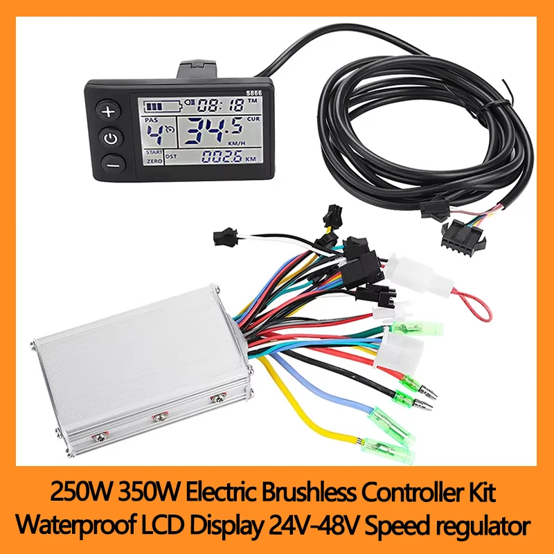 

Waterproof LCD Display 24V‑48V 250W 350W Electric Brushless Controller Kit Speed regulator for electric scooters Accessories