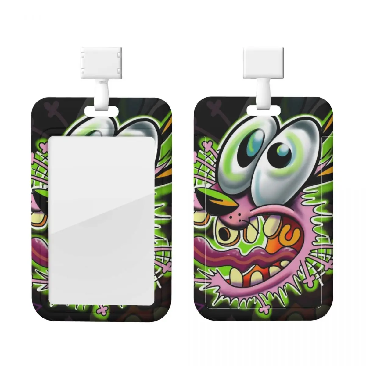 

Custom C-Courage The Cowardly Dog Card Badge Holder Card Holder Men Women Neck Strap ID Credential Holder For Nurse