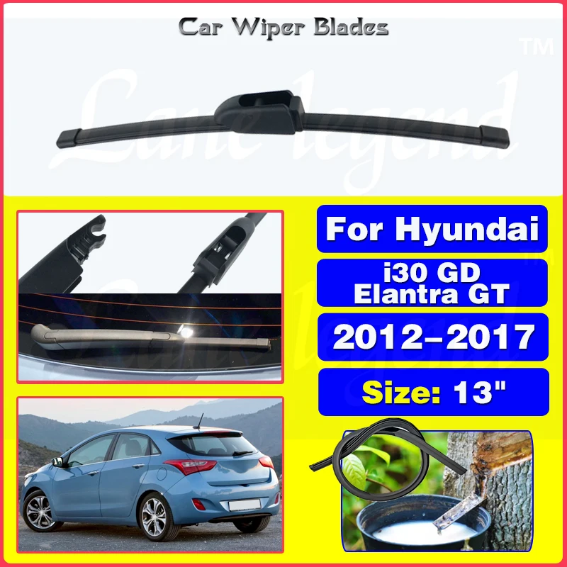 

13" Rear Windshield Windscreen Washer Wiper Blade For Hyundai i30 GD Elantra GT 2012 - 2017 Car Accessories Accsesories