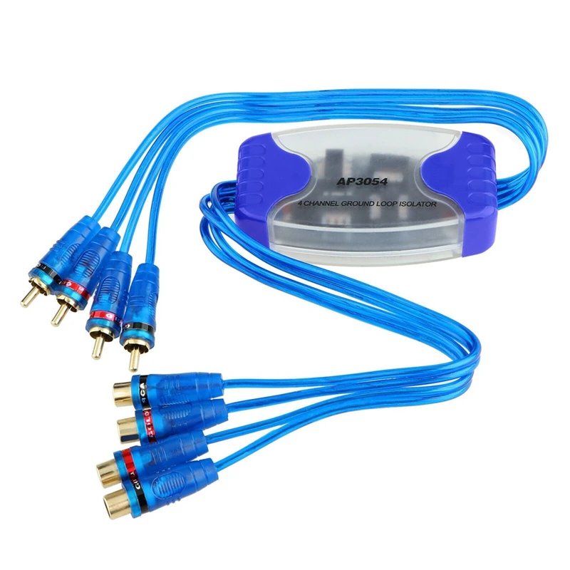 A15R -Universal Noise Sound Eliminator 4 Channel RCA Ground Loop Isolator Noise Filters For Car Audio Radio Home Stereo System