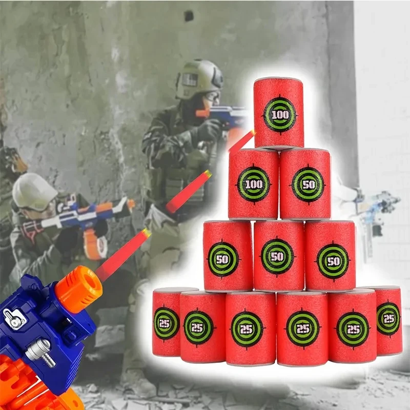 6PCS EVA โฟม Bullet Target Dart ของเล่นสําหรับ Nerf N-strike Blasters คงที่ Elite เกมเด็กอุปกรณ์การฝึกอบรมของเล่น
