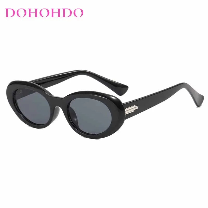 DOHOHDO New Retro Sunglasses Women Fashion Leopard Champagne Eyewear Fashion Brand Designer Oval Sun Glasses Shades Lady UV4000 image 3
