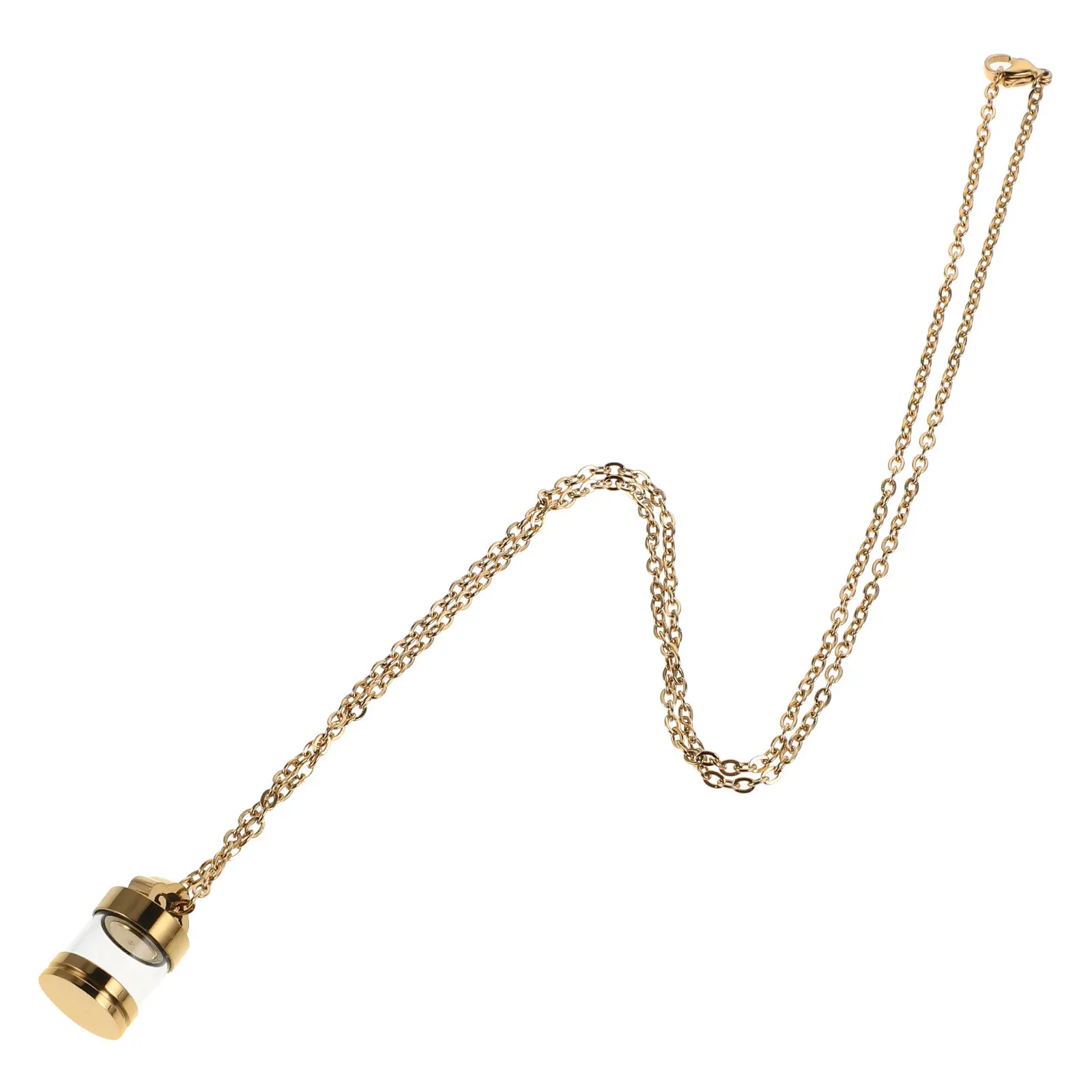 

Urn Necklace for Ashes Stainless Steel Clear Glass Pendant Openable Memorial Jewelry Men Women Perfume Holder Memorial Jewelry