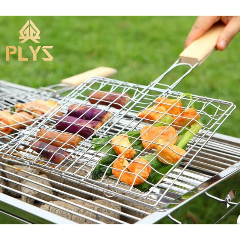 Barbecue basket BBQ mesh grille barbecue mesh grill steak meat fish mesh rack Household tools Outdoor BBQ Grill Cooking grill