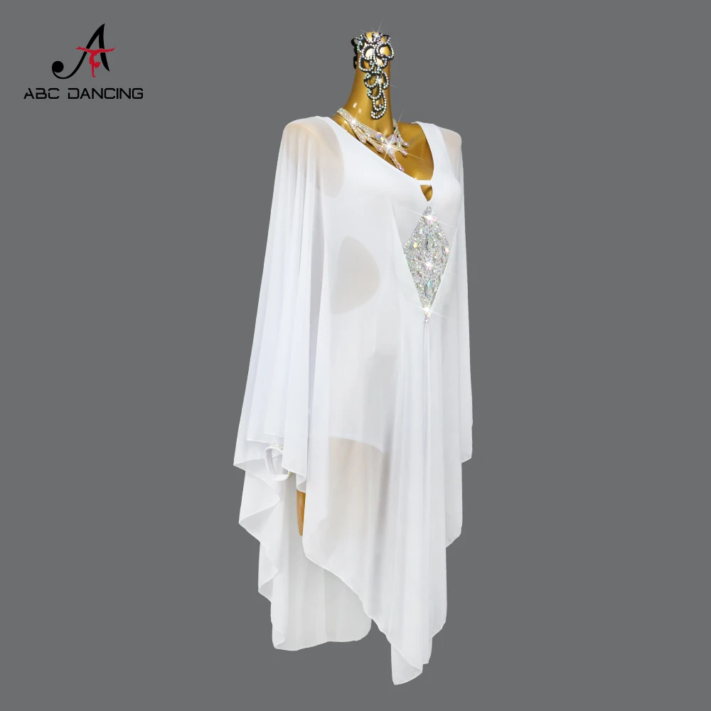 Womens Latin Dance Dresses Ballroom Match Clothing American Stage Ladie Party Girls Evening Long Carnival Costume Prom Dancewear