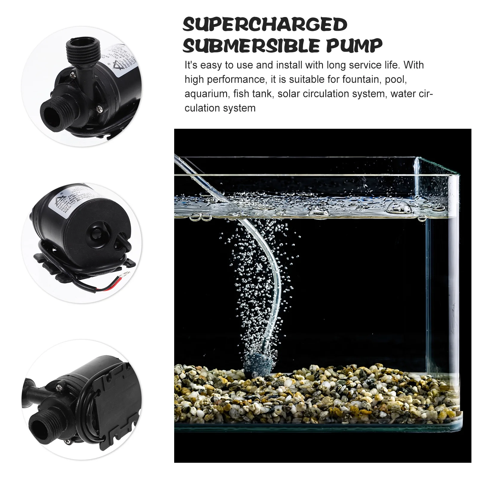 

2pcs Submersible Water Pump Dc Motor Boosting Pump For Aquarium Pond Fountain Circulation System Mini