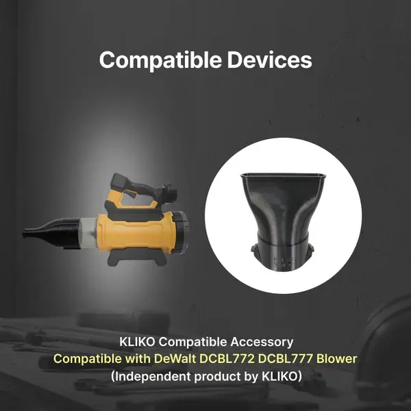 Flat Stubby Nozzle Compatible with Dewalt DCBL772 DCBL777, Leaf Blower Accessory for Precise Debris Removal & Car Drying