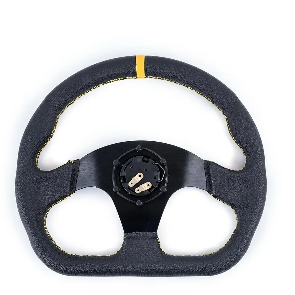 Universal Interior Parts 13 inch PVC Car Racing Steering wheels Deep Corn Drifting Sport Steering Wheel With Logo