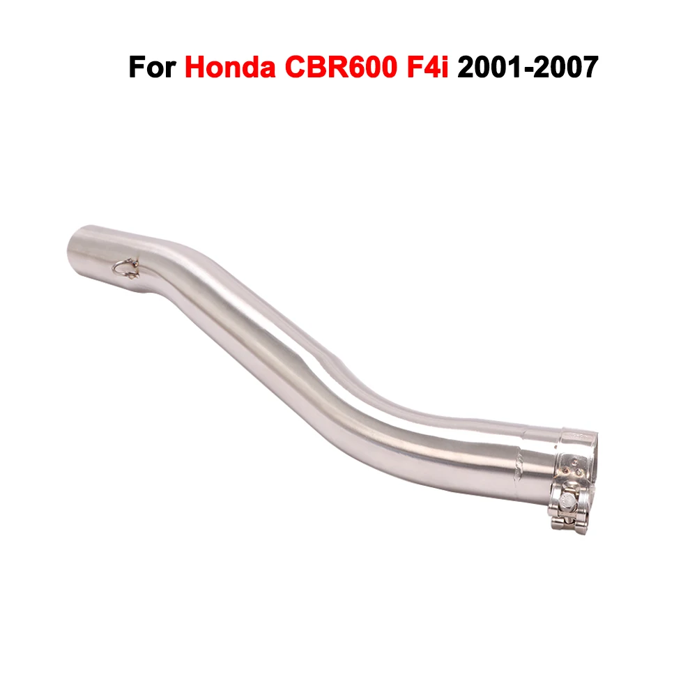 Slip On For Honda CBR600 F4i 2001-2007 Motorcycle Exhaust Escape System Middle Link Pipe 51mm Muffler Stainless Steel