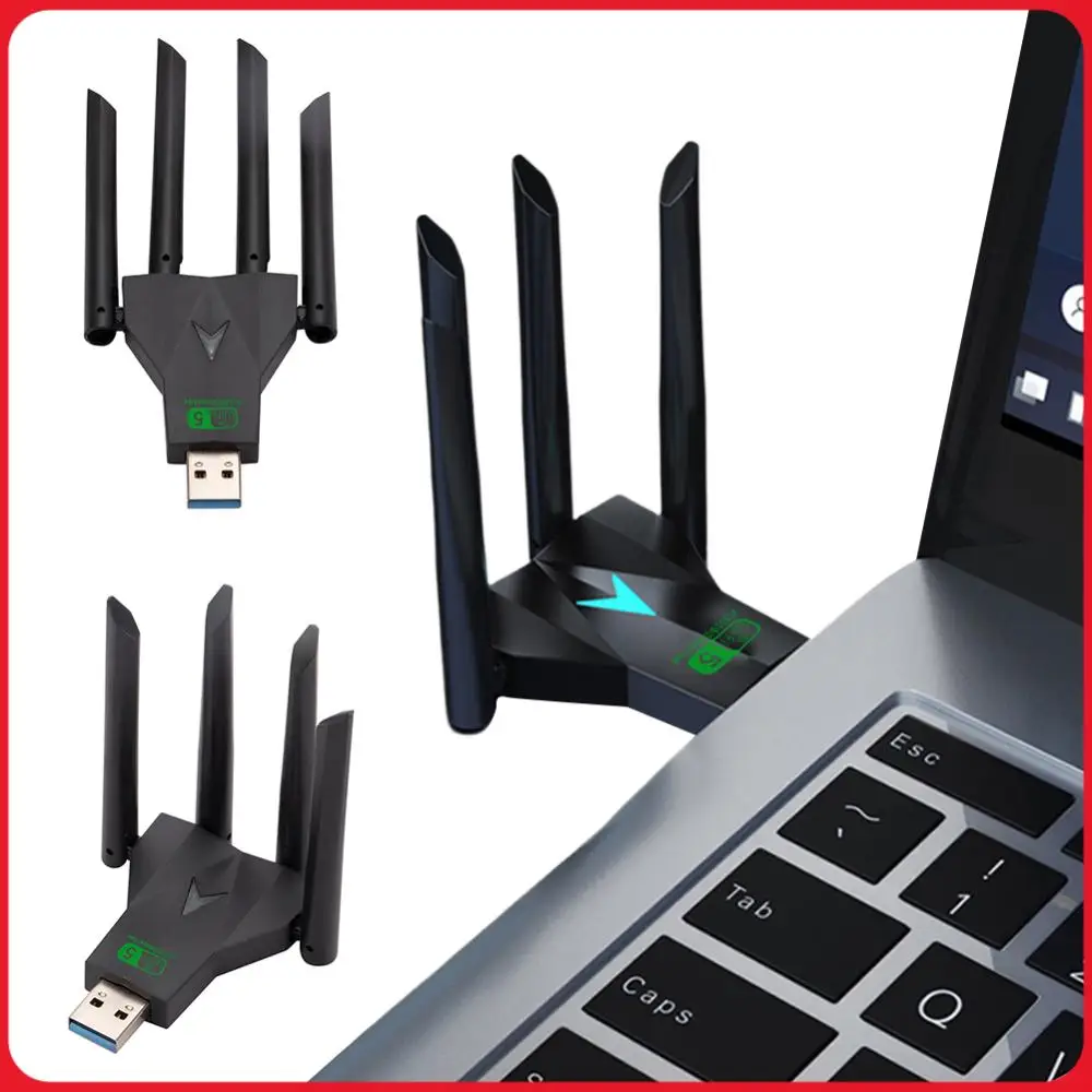 

1300Mbps Wireless Network Card Dual Band 2.4/5.8Ghz USB 3.0 WiFi USB Adapter Wi-Fi Dongle WiFi Adapter for PC/Laptop