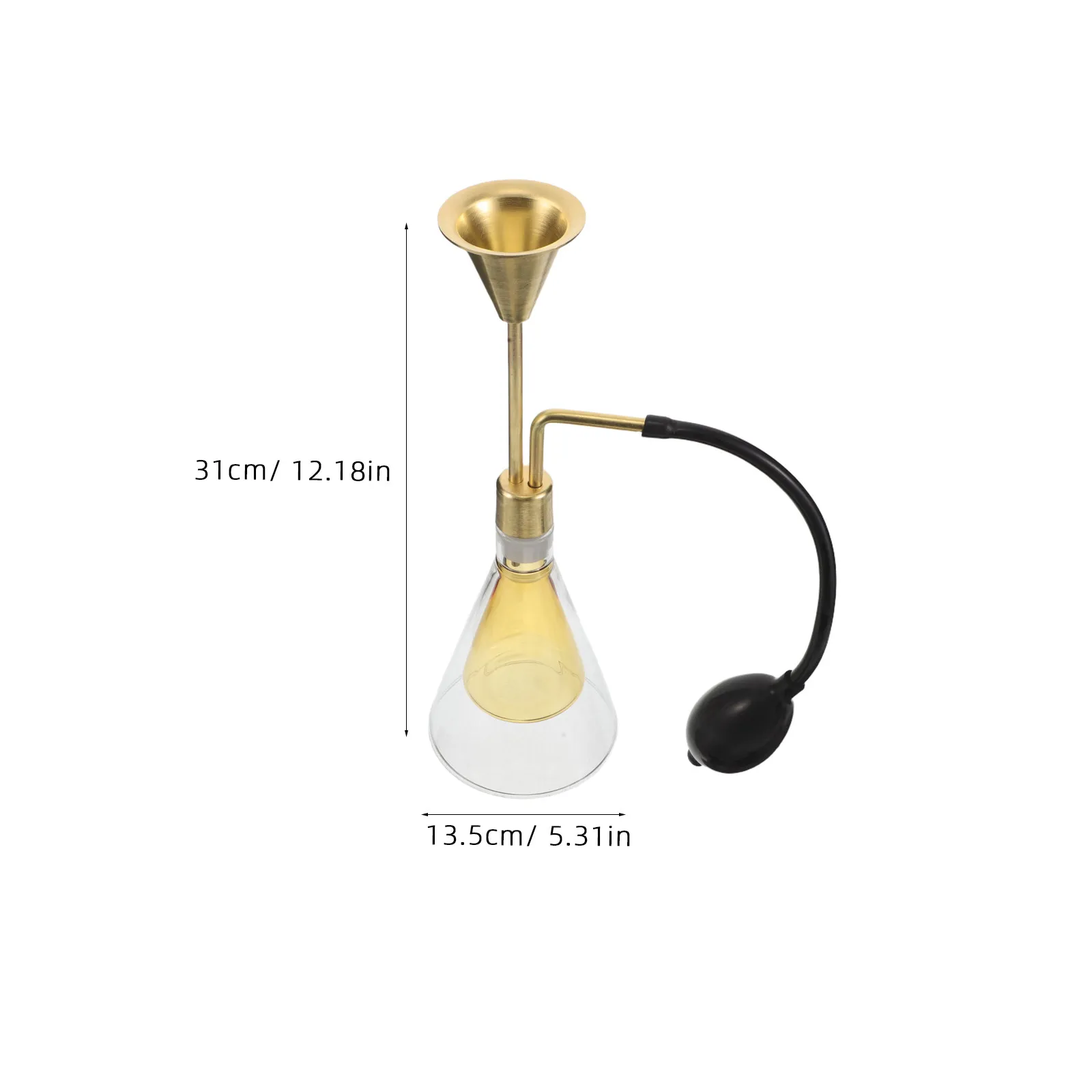 Double Wall Glass Essential Oil Flask Aromatherapy Perfume Sampling Bottle Pump Dispenser Scent Tester for Home Office Spa