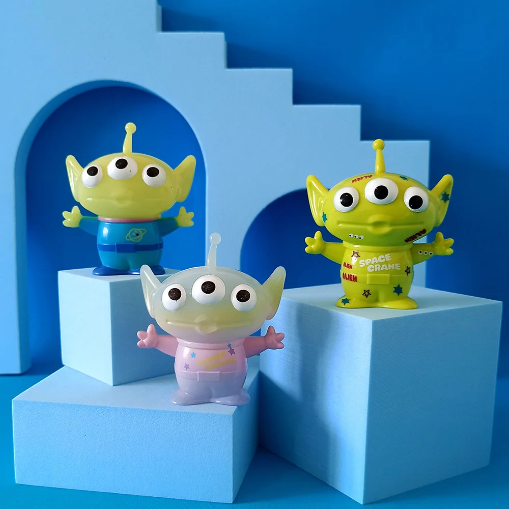 Disney Toy Story Drieogige Jongen Tide Play Schattige Pop Figuur Ornamenten Desktop Ornamenten