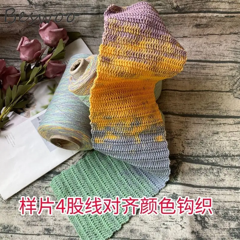 

500g/pcs Long Dyed 100% Pure Cotton Fine Thread Anti Pilling DIY Summer Line Skin Friendly Clothes Shawl Socks