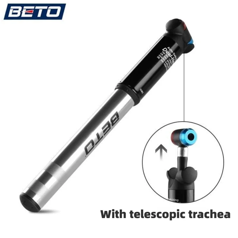 BETO Portable 120PSI Bike Air Pump High-pressure Bicycle Tire Air Pump for Fork Rear Suspension Shock Absorber Cycling Inflator