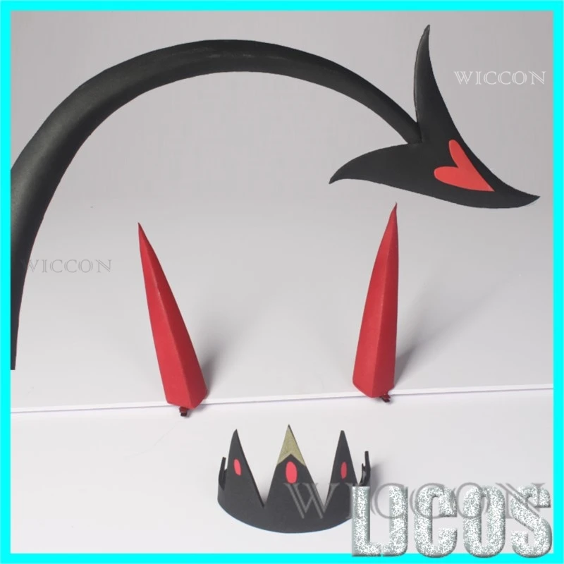 Charlie Morningstar Cosplay Props Trident Tail Horn Headpiece Hotel Cosplay Weapon Women Charlie Cosplay Props