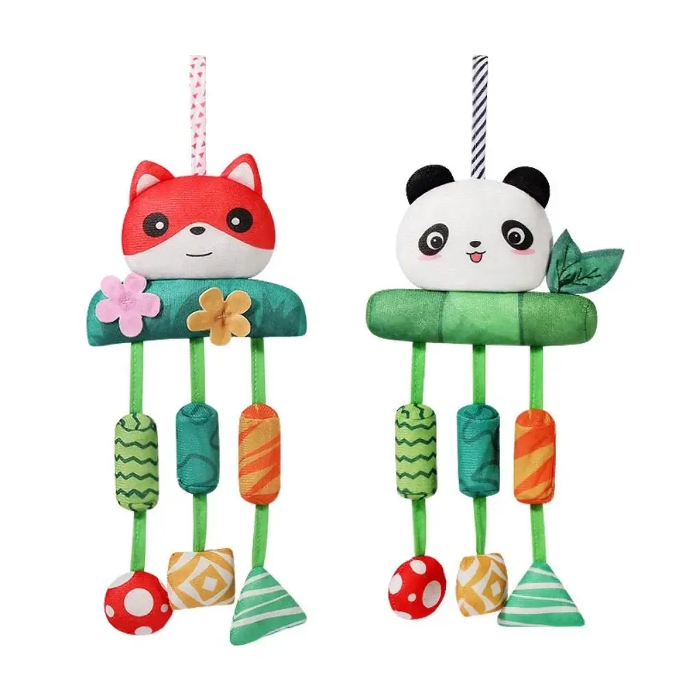 Soft Plush Baby Wind Chime Toy Cute Cartoon Infant Comfort Bed Bell Portable Clip Rattle Sensory Learning Toys 0-12 Months