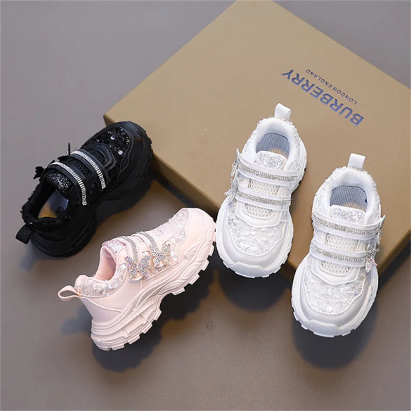 

Children's Shoes 2026 New Toddler Girls Sport Shoes Soft Sole Breathable Outdoor Tennis Fashion Kids Sneakers EU 21-30