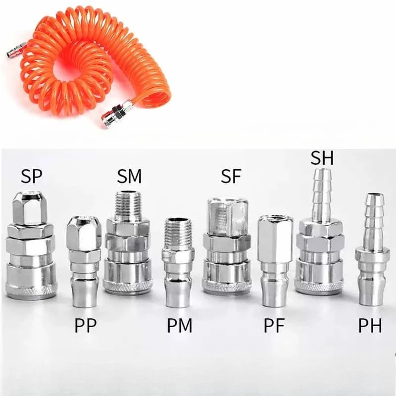 

1PCS Pneumatic Quick Fittings for Air Compressor Hose Quick Coupler Plug Socket Connector SM PM SH PH SF PF SP PP10 20 30 40
