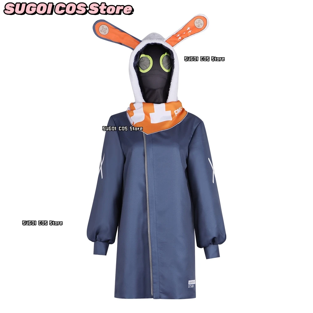 Game Zenless Zone Zero Bangboo Eous Cosplay Costume Hoodies With Rabbit Ear Harajuku Sweatshirts Anime Role-play Unisex Outfit