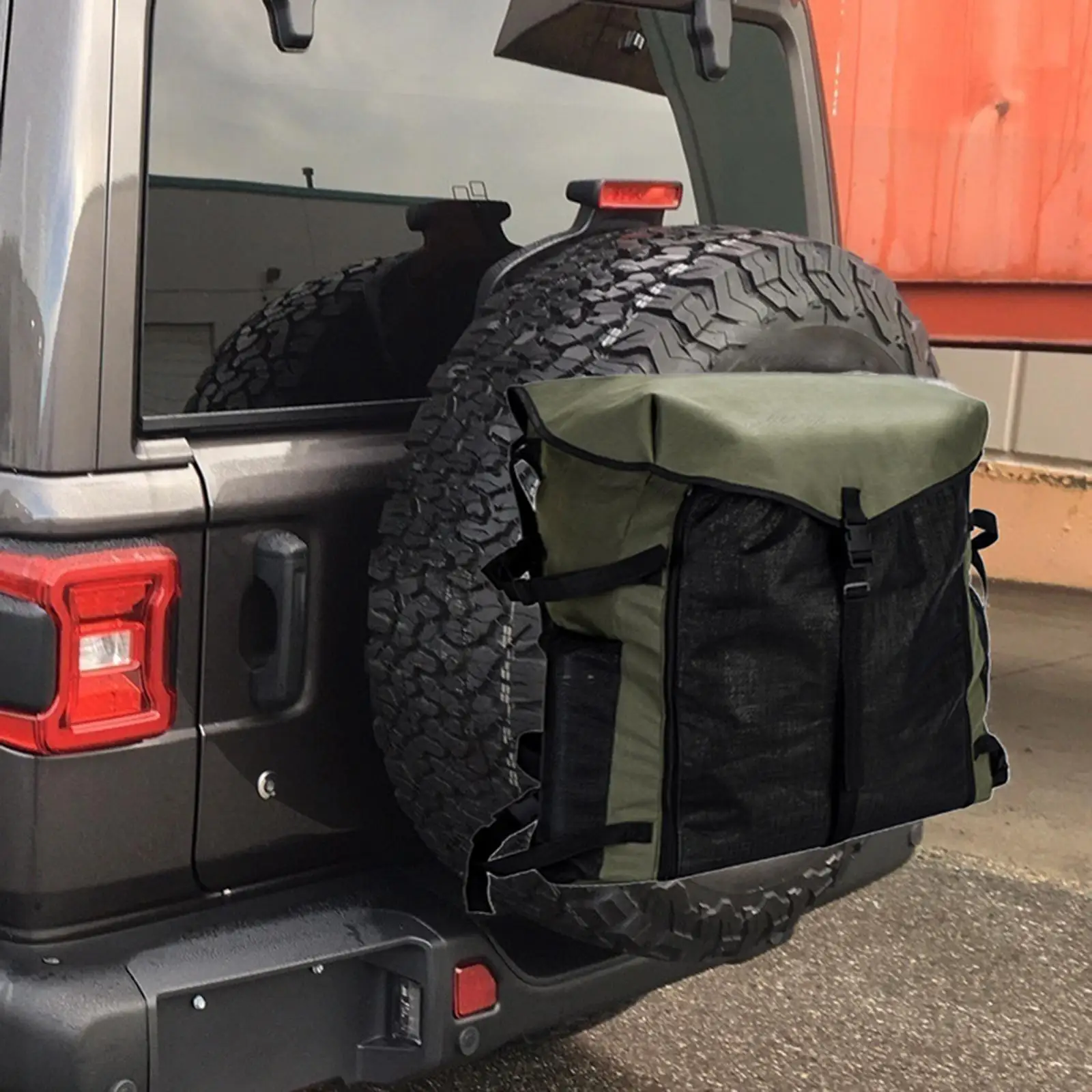 

Spare Tire Trash Bags SUV Trunk Organizer Firewood Bag for Camping