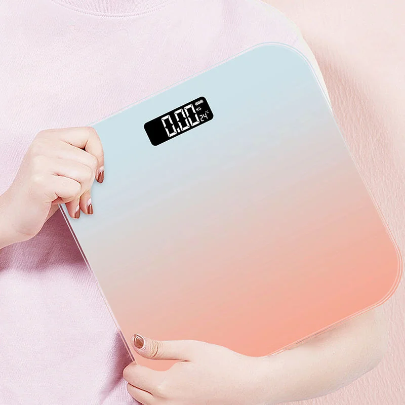 New Gradient Color Home Intelligent Electronic Scale LCD Display Charging Bluetooth Body Fat Body Scale Weight Scale