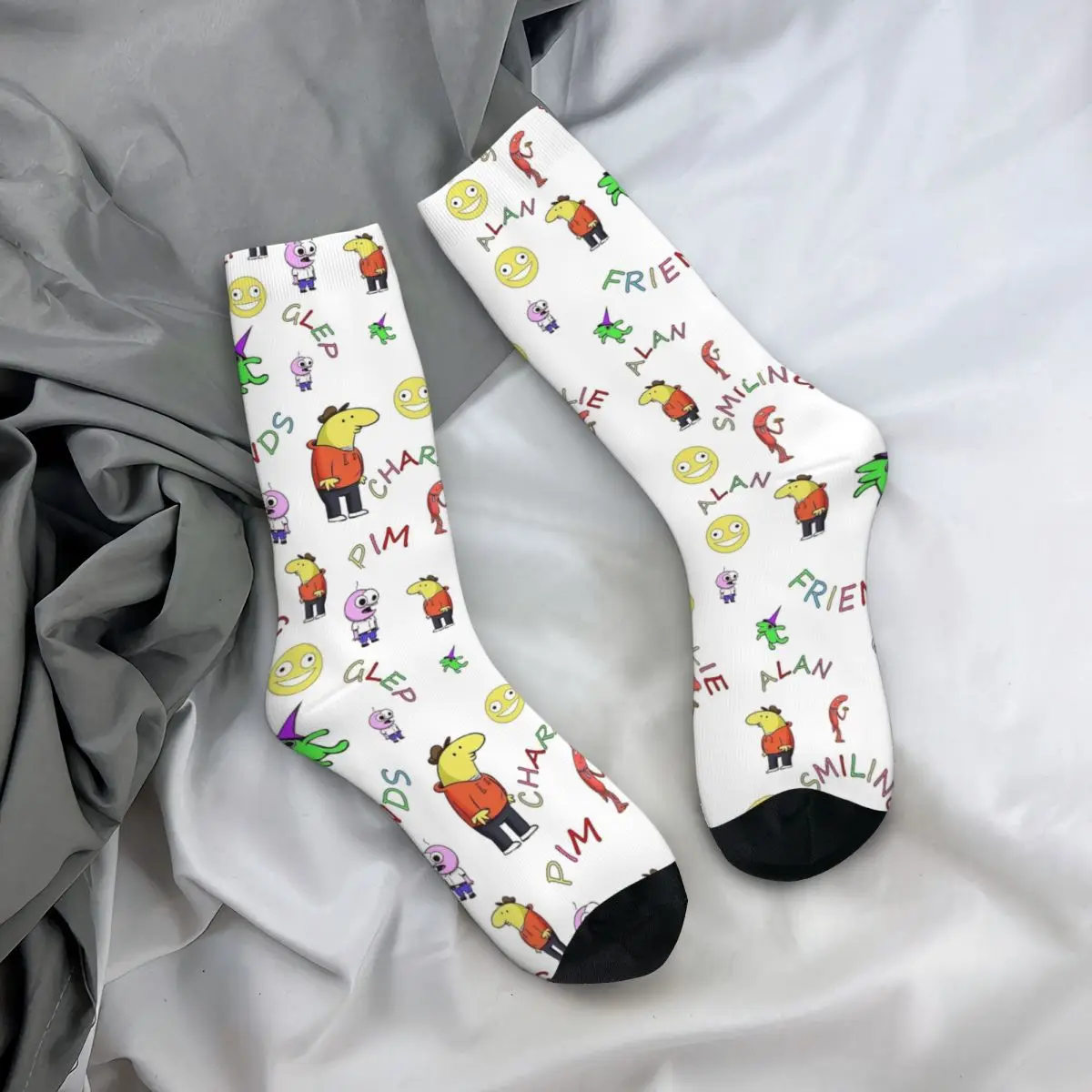 Lächelnde Freunde Muster Cartoon Socken Männer Frauen lustige glückliche Socken Neuheit Frühling Sommer Herbst Winter Mittel rohr Socken Geschenke