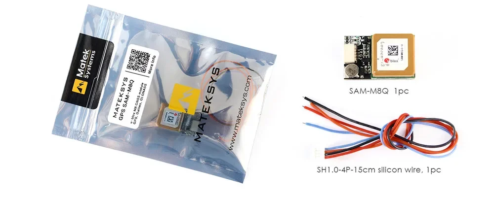 

Оригинальный GPS-модуль Matek Systems SAM-M8Q с поддержкой ГЛОНАСС Galileo QZSS SBAS для RC мультироторного гоночного дрона FPV дальнего действия