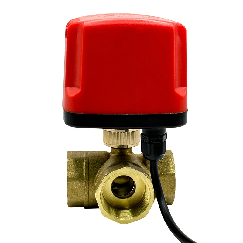Imagem -02 - Impermeável Motorizado Latão Ball Valve Elétrica Ball Valve Dois Controle Wire 2