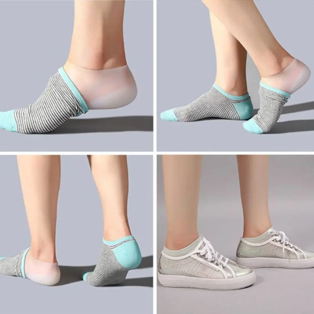 Portable Invisible Height Increased Insole Silicone Elastic Heel Cushion Shoe Sole Unisex Gel Heel Pads