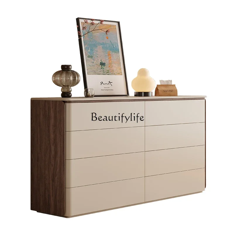 

FG26Simple modern living room against the wall, drawer storage cabinet, multi-layer storage, solid wood