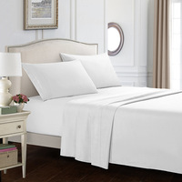 3/4pcs Solid Beding Sheet Set Fitted Sheet & Bed Sheet & Pillowcases Soft Queen King Full Twin Size Multiple Colors