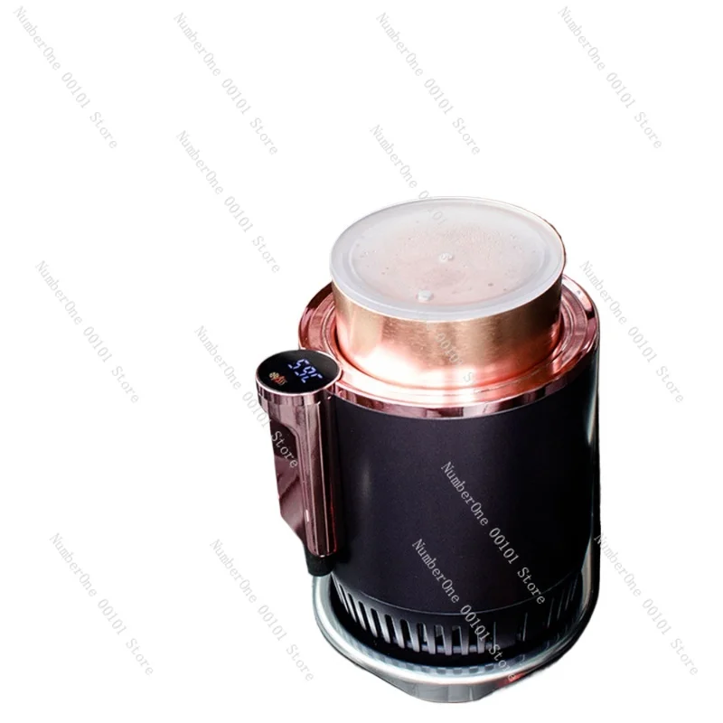 Three generations of car hot and cold cups, car household fast cooling and heating cups, intelligent digital display