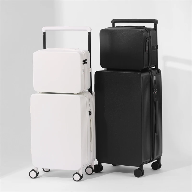 Multifunctional Combination Suitcase, Wide Trolley Suitcase, USB Charging Port, ABS Large Capacity Portable Trolley Case