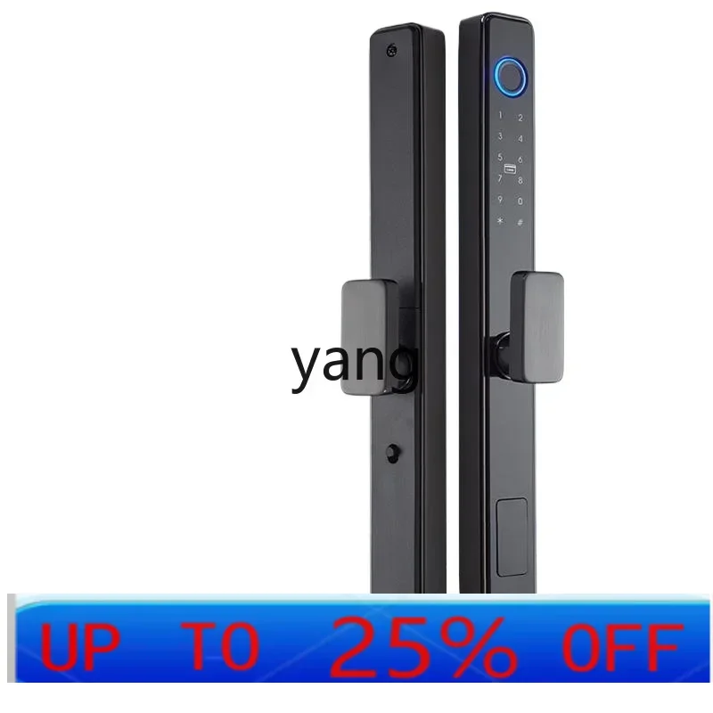 

LTT сломанный мост, алюминиевый замок с отпечатками пальцев, дверь двора, стеклянная дверь из алюминиевого сплава, узкая сторона, умный дверной замок