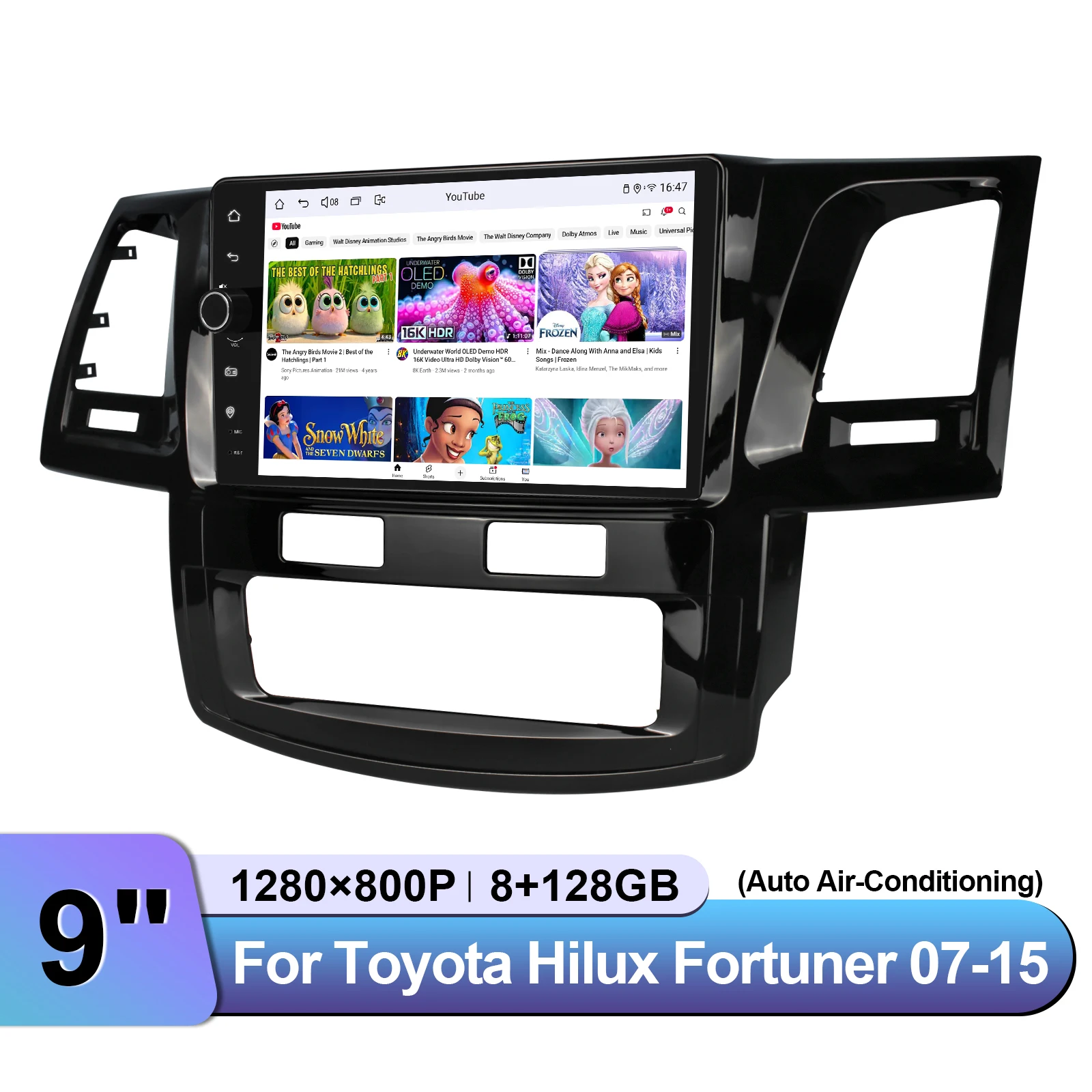 

9 Inch Powerful Car Audio System Head Unit For Toyota Hilux Fortuner 2007-2015 GPS Navigation Fast Boot With Automatic AC