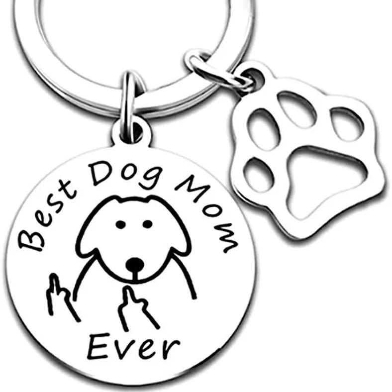 

Stainless Steel Keychain Dog Mom Gifts for Women Mom Gifts for Women New Puppy Fur Baby Owners Cat Lover Mama