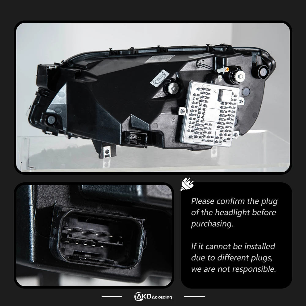 AKD Head Lamp for BMW F02 F01 7 Series LED Headlight 2009-2014 Headlights 735i DRL Turn Signal High Beam Angel Eye Projector