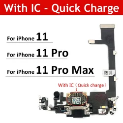 New USB Charging Port Charger Board Flex Cable For iPhone 11 Pro 11Pro Max Dock Connector With Microphone