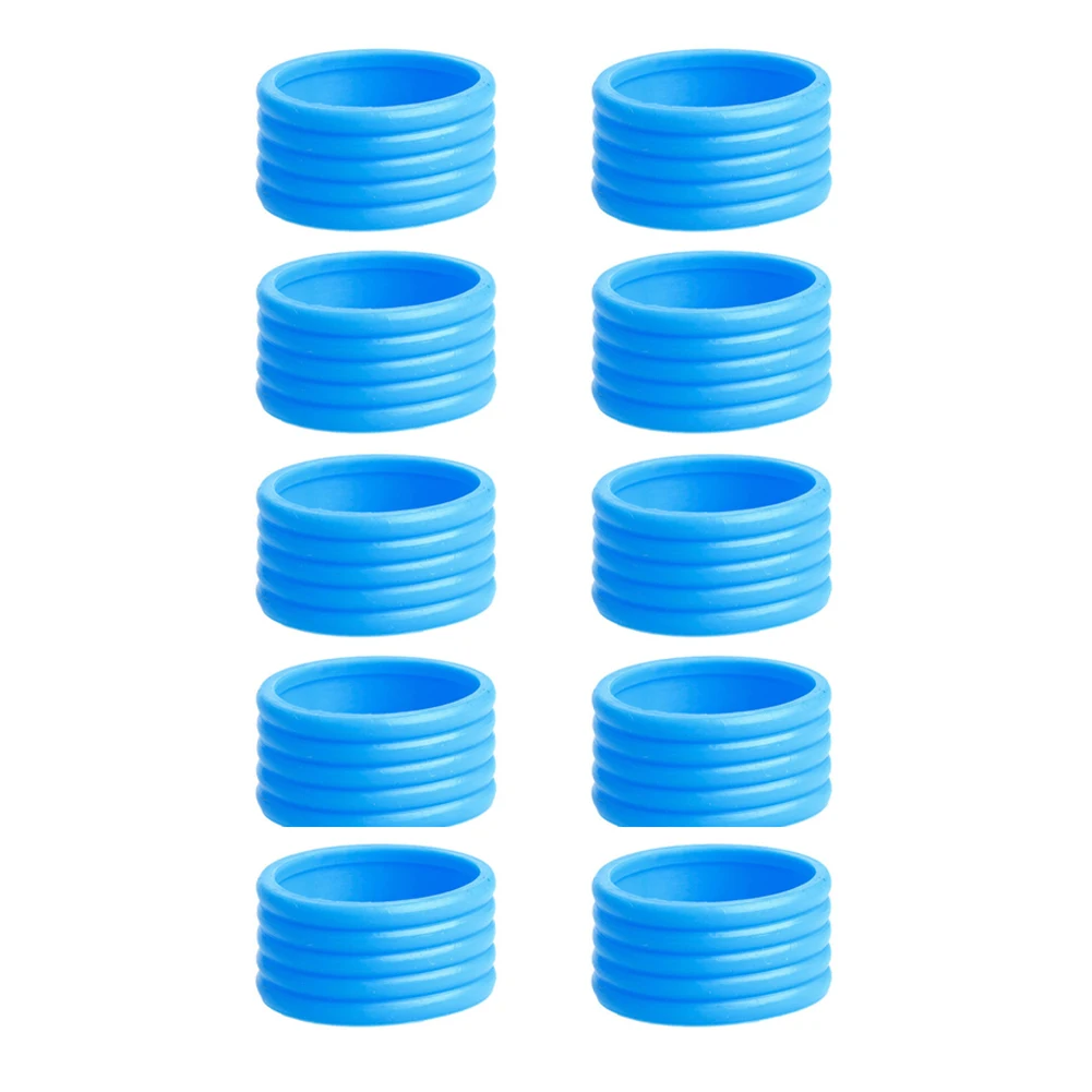 10 Piece Silicone Fixed Rings for Tennis Racquet Grip Tape Application on Squash Rackets and Pickleball Paddle Grips