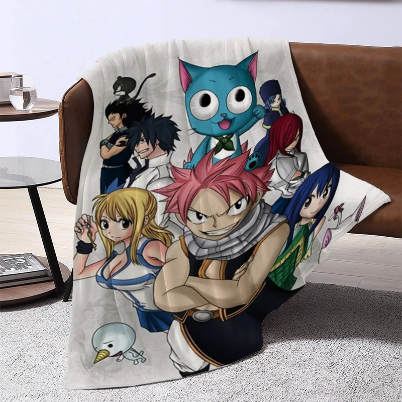 

Warm Winter Blankets Fairy Tail Custom Blanket Microfiber Bedding Knee Sofa Fleece Fluffy Soft Decorative Thick Children's Cute
